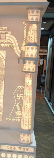 मंदिर के कोरियन पिलर की डिजाइन